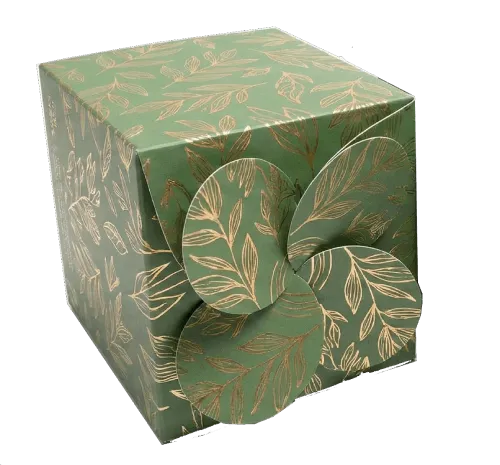 Pudełka prezentowe - 4 ścianki z rozetą druk online