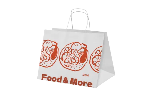 Torby cateringowe Kraft z uchwytami druk online