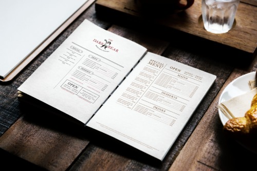 Karty menu dla restauracji