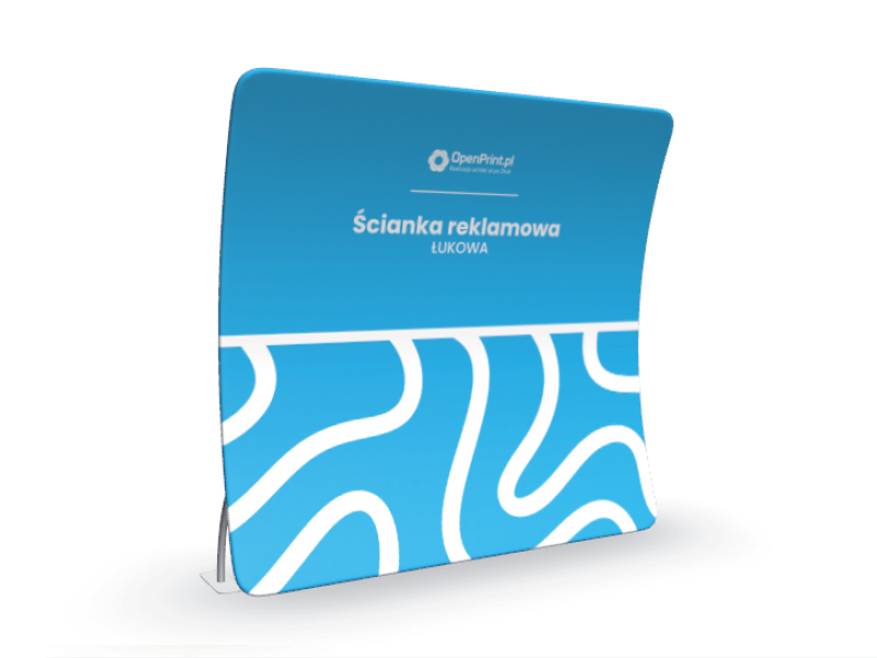 Ścianka reklamowa łukowa wertykalna pionowa